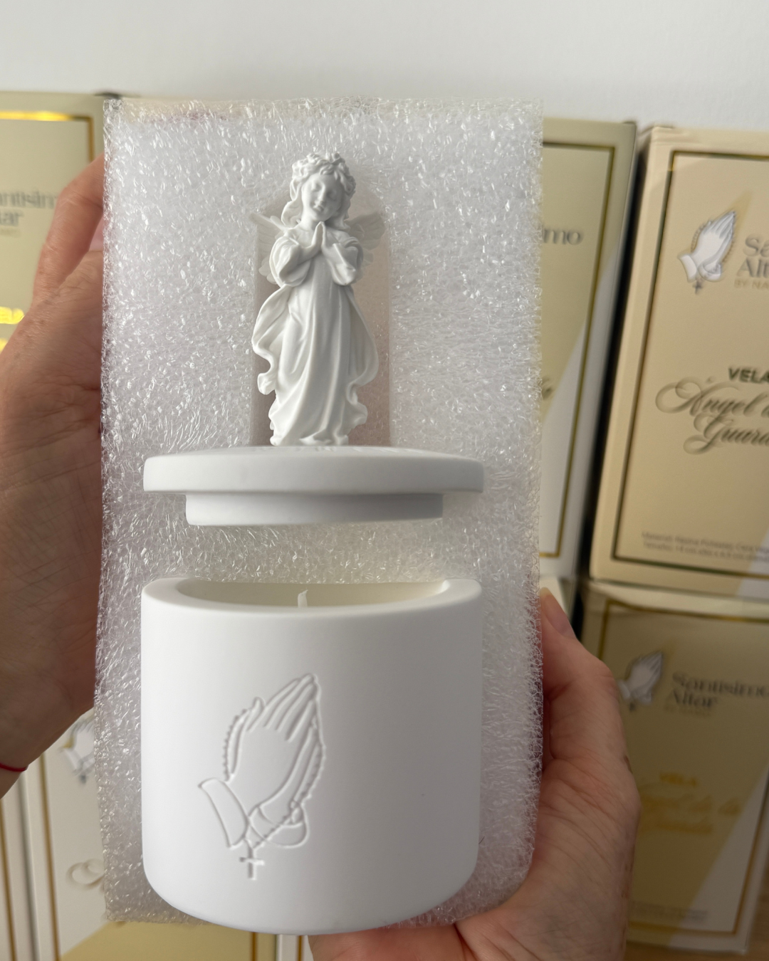 Vela Ángel de la Guarda 14cm