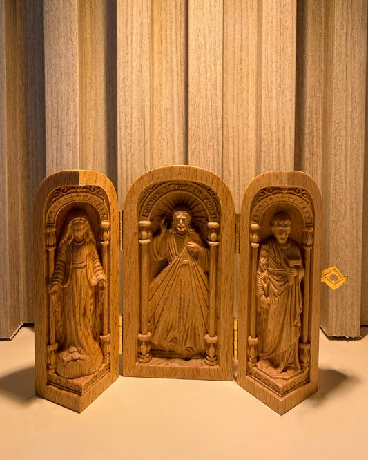 Tríptico Sagrada Familia · Edición limitada en madera