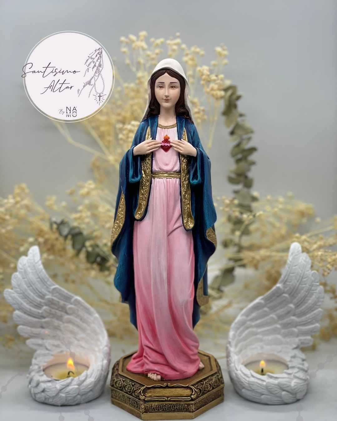 Virgen Inmaculado Corazón De María 27 Cm Santísimo Altar 5750